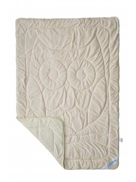 Детское одеяло SoundSleep Cute Совушка махровое двухстороннее демисезонное 110х140 см Бежевое (10330