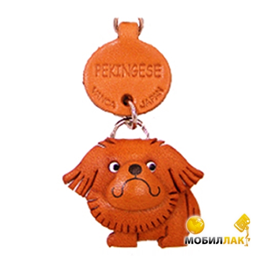 Vanca пекинес, 3D на мобильный, натуральная кожа , 2,5х2,5х1см. см. (46746) Vanca