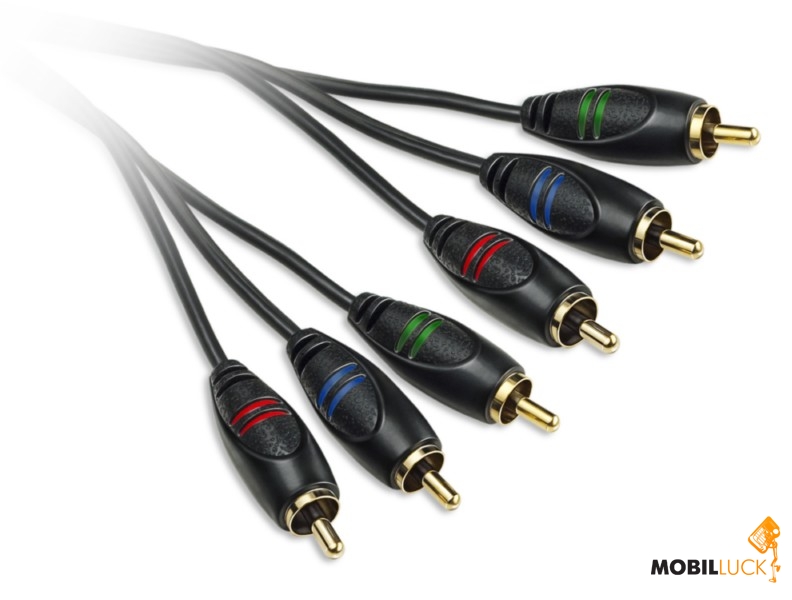 Кабель аудио-видео Logan 3xRCA plugs-3xRCA plugs(RGB) 1m (UC12-21112)