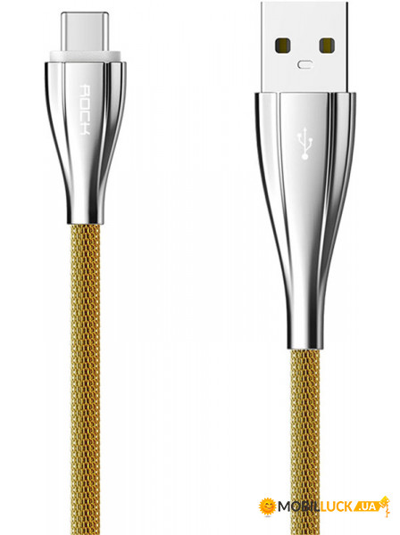  Rock metal Type-C data cable 0,3M Gold