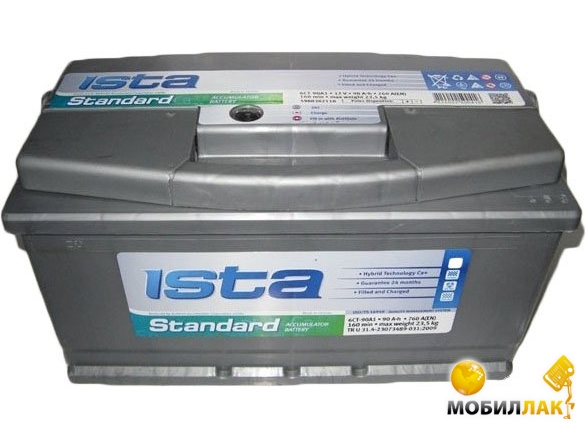 Аккумулятор автомобильный Ista Standard 6СТ-90 A1 Eвро