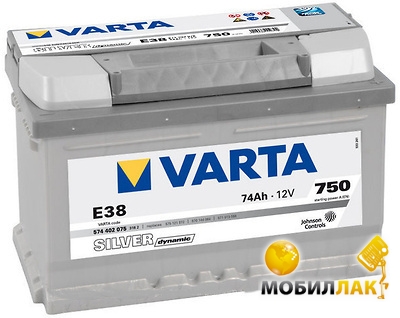   Varta Silver Dynamic E38 74Ah-12v R EN750