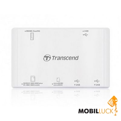  Transcend USB 2.0 +USB HUB  3 a White (TS-RDP7W)