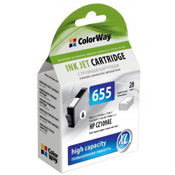  ColorWay HP CZ109AE (No.655) DJ 4615/4625/3525/5525 Black (CW-H655B)