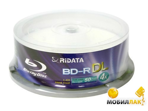  Ridata BD-R DL 50 Gb 4x Cake 15  Printable (fullface)