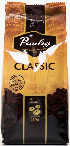 Кофе в зернах paulig Classic натуральный, вак уп 250г, 16496 (6411300158119)