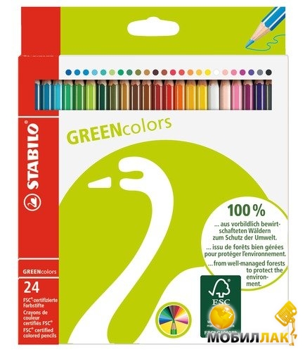  Stabilo Green Color 6019/2-24 24 