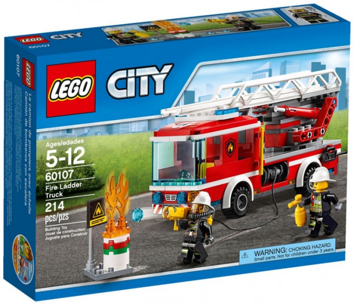 Конструктор Lego City Fire Пожарный автомобиль с лестницей (60107)