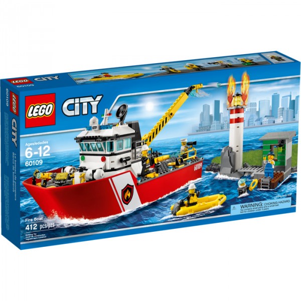 Конструктор Lego City Fire Пожарный катер (60109)