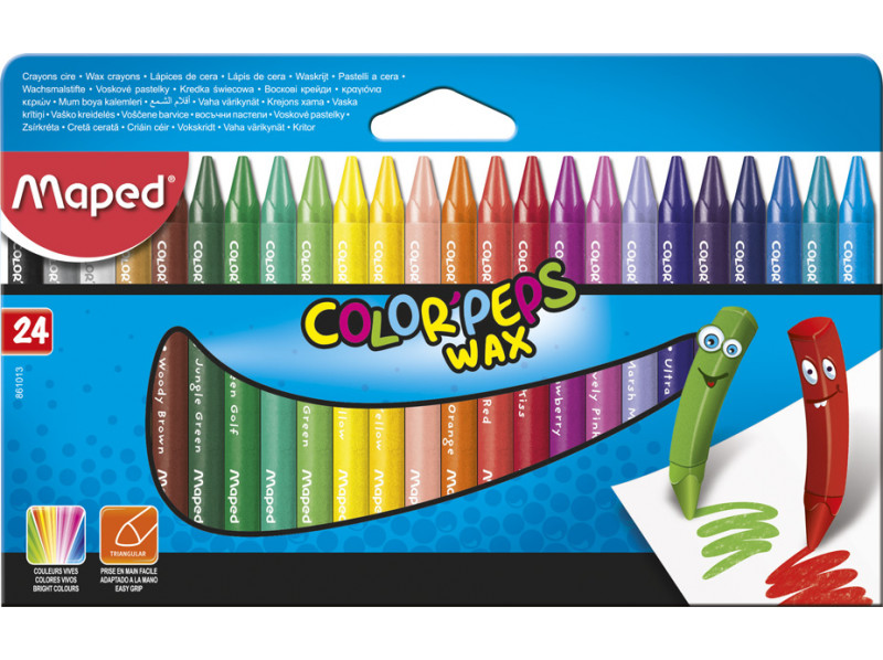   Maped Color Peps Wax Crayons 24  (MP.861013)