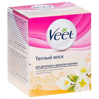 Veet теплый воск для эпиляции 250мл с ароматом жасмина/12 (4607109405260)