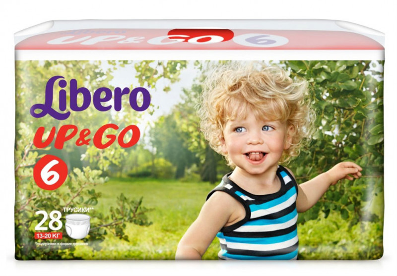 Libero up&go экстра лардж подгузники-трусики №28 13-20кг xl, эс си эй хайджин продактс (7322540353396)