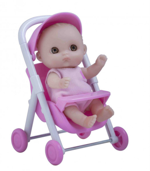 Пупс JC Toys Малыш с коляской 13 см (JC16912-1)