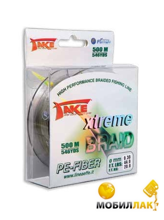  Lineaeffe Take Xtreme Braid Pe-fiber Moss Green 500 0.18 FishTest-12.50 (3009118)