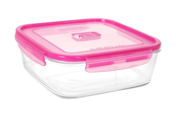 Luminarc Pure box active Neon Квадратный (N0942) Розовая крышка 2500 мл Luminarc