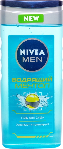 Гель для душа Nivea бодрящий ментол (78138) 250мл (4005808781386)