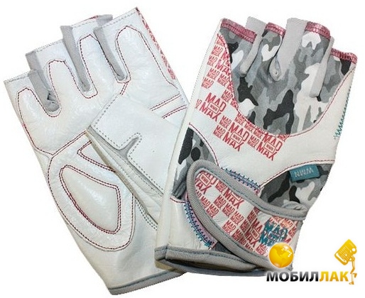 Перчатки для тяжелой атлетики Mad Max No Matter MFG 931 р. M (белые) (47333)
