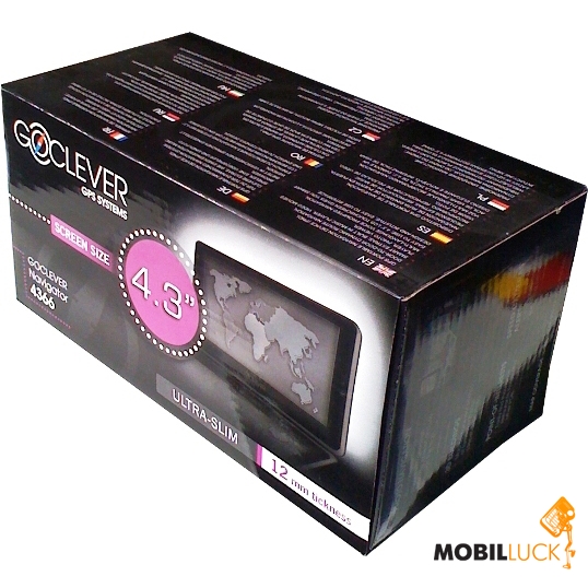 Навигатор GoClever 4366FM-BT выполнен в улучшенном дизайне, оснащен