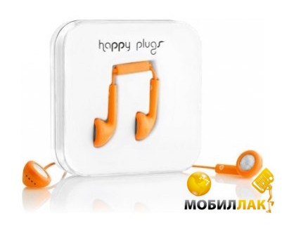  Happy Plugs Headphones Earbud Orange (7708)