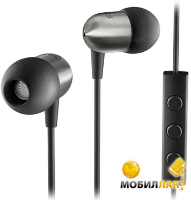 Nocs NS400 Titanium iOS Earphones with Remote and Mic All Black (NS400-001)