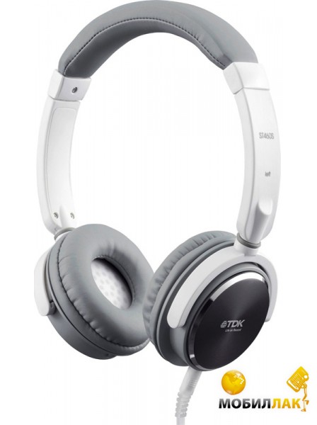  TDK ST460s, On Ear Headphones Smartphone Control, White-t62157