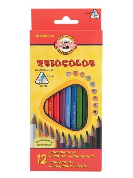 Карандаши цветные Koh-i-Noor Triocolor 12шт (3132)