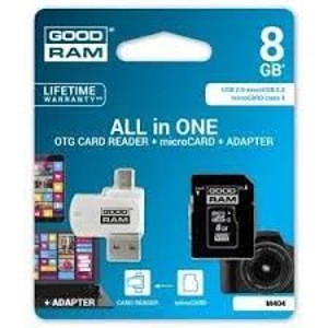   Goodram microSDHC 8GB Class 4 All in One +OTG reader (M404-0080R11)