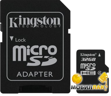   Kingston 32GB microSDHC Class 4 (adapter SD) (SDC4/32GB)