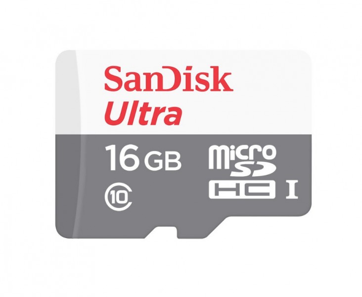 Карта памяти Sandisk 16GB microSDHC UHS-I Ultra + SD (SDSQUNB-016G-GN3MA)