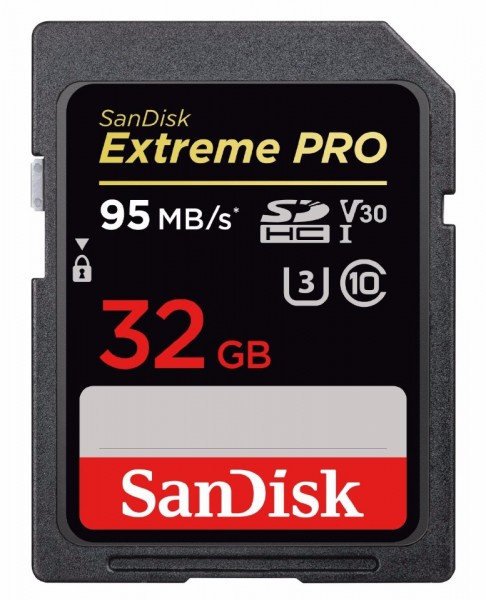 Карта памяти Sandisk Extreme Pro 32GB SDHC V30 UHS-I U3 4K (SDSDXXG-032G-GN4IN)