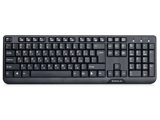 Клавиатура Real-El Standard 500 PS/2 Черный