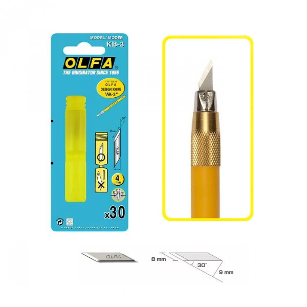 Набор лезвий Olfa к ножу OL AK-3 30 шт (OL KB-3)