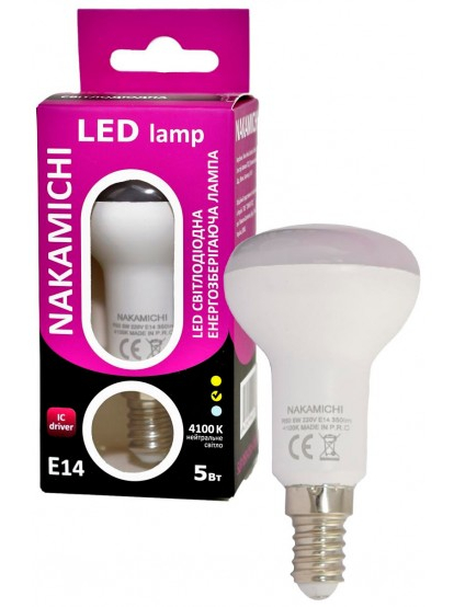 Лампа Nakamichi E14 5W 4100 K (SLR R50-05a 4100)