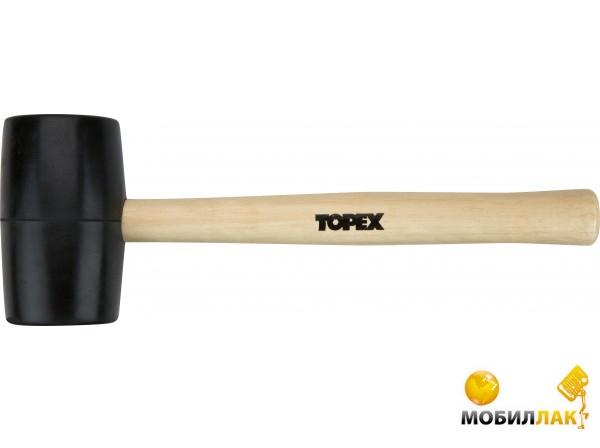 Киянка резиновая Topex 900 г рукоятка деревянная (02A347)