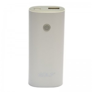 Универсальная мобильная батарея Golf GF-208 5200mah White (2000000561349)