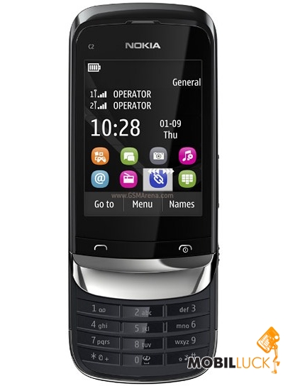 Nokia C2-06 Touch and Type Graphite Duos