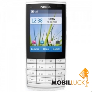 Nokia X3-02.5 Touch and Type White Silver