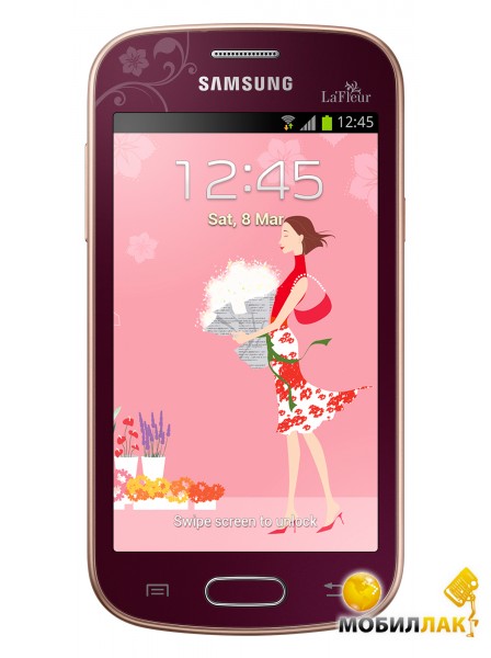  Samsung GT-S7390 Galaxy Trend Flamingo Red La Fleur