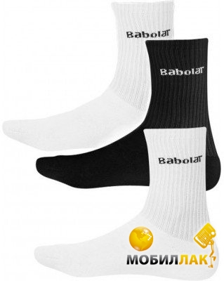  Babolat 3 pairs pack socks junior white 31/34
