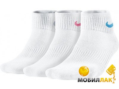  Nike 3 pair womens cotton cushioned quarter S (34-38)