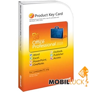 Microsoft Office Pro 2010 Russian PC Attach Key PKC Microcase Box