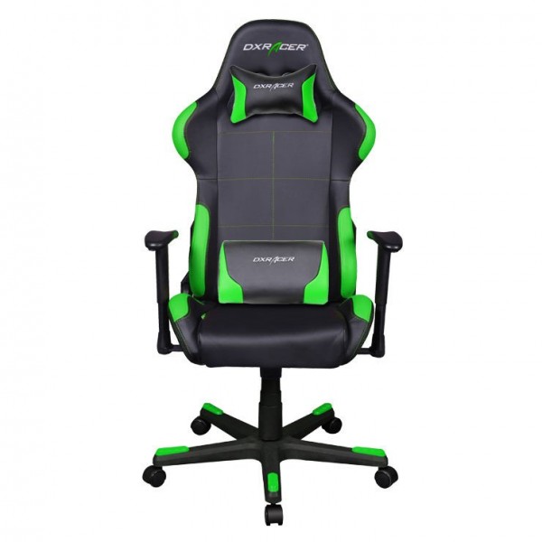 Кресло для геймеров DXRacer Formula OH/FD99/NE Black (зеленые вставки)