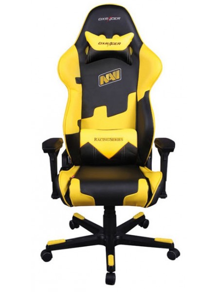 Кресло для геймеров DXRacer Racing OH/RF21/NY/NAVI Black (желтые вставки)
