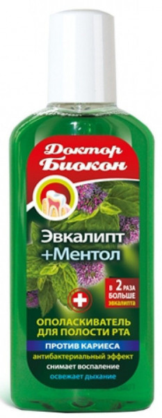 Ополаскиватель для рта п/кариеса д-р биокон 250мл мята, эвкалипт (4820008310446)