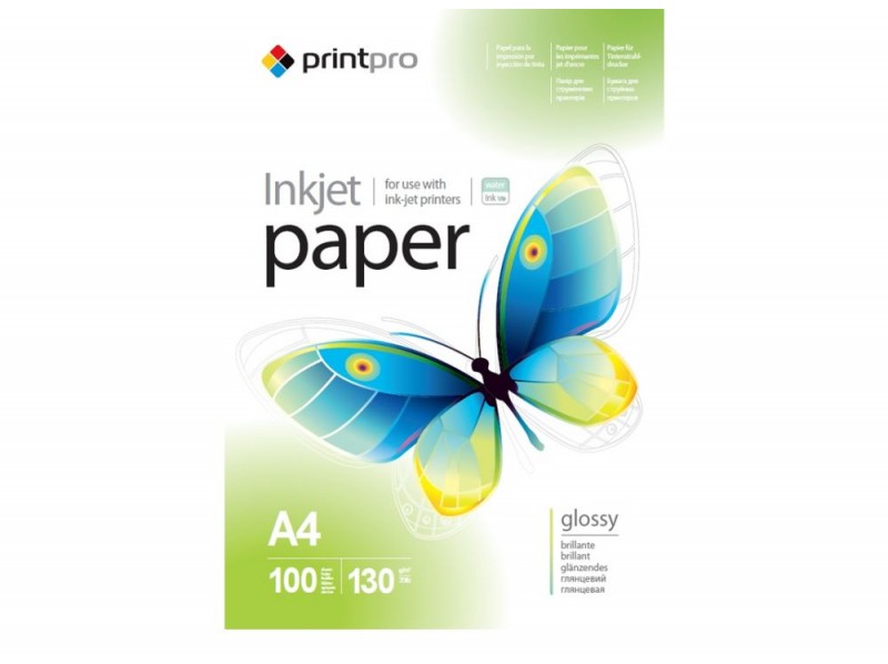 Фотобумага Print Pro глянцевая 130g/m2 A4 100л (PGE130100A4)
