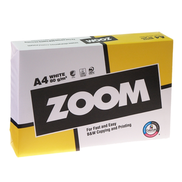 Бумага Zoom A4, 500л, 80г/м2