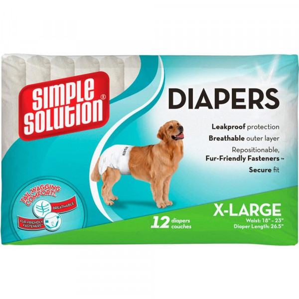   Simple Solution Disposable Diapers  M 12 (ss10584)