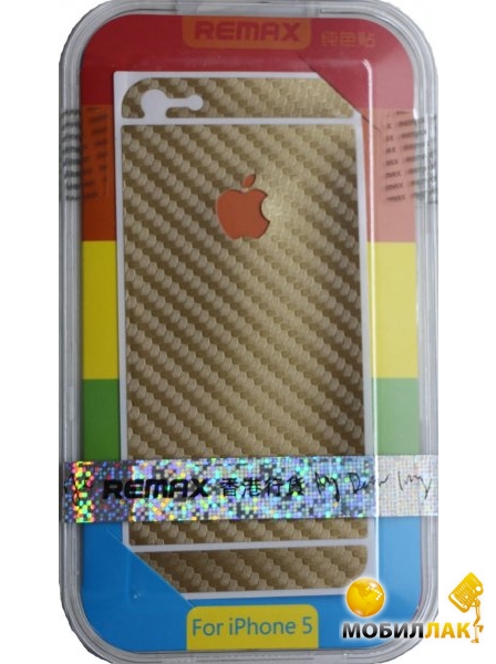   Remax Pure Sticker Golden  Apple iPhone 5/5S/5C (front + back)