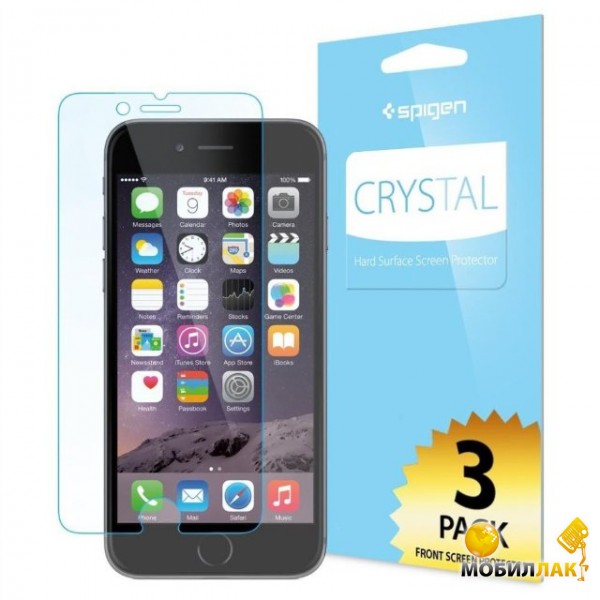   ( 3 )  iPhone 6 Plus 5.5" Spigen Screen Protector Crystal (3 pcs of Front) (SGP10873)