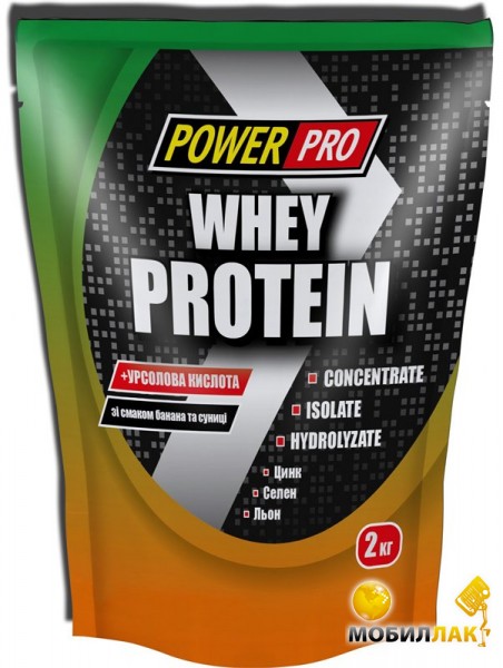 Протеин Power Pro Whey Protein 2 кг банан-земляника